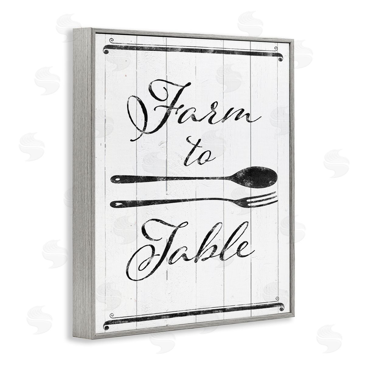 Farm To Table Kitchen Silverware Grey Frame Print Wall Art, Home Decor by The Saturday Evening Post