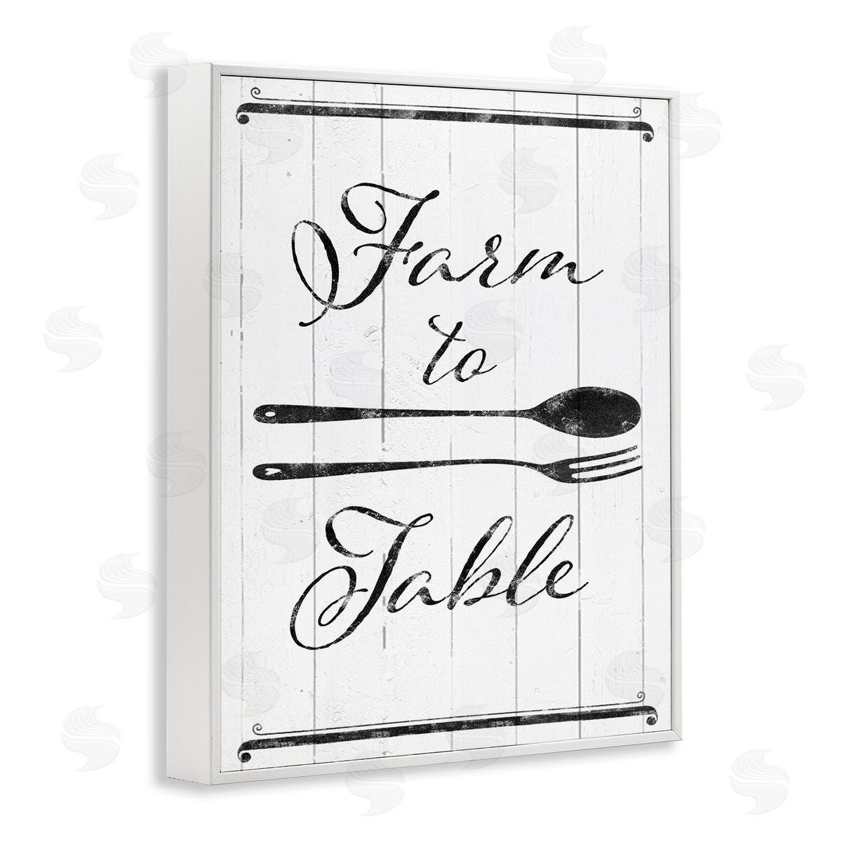 Farm To Table Kitchen Silverware White Frame Print Wall Art, Home Decor by The Saturday Evening Post