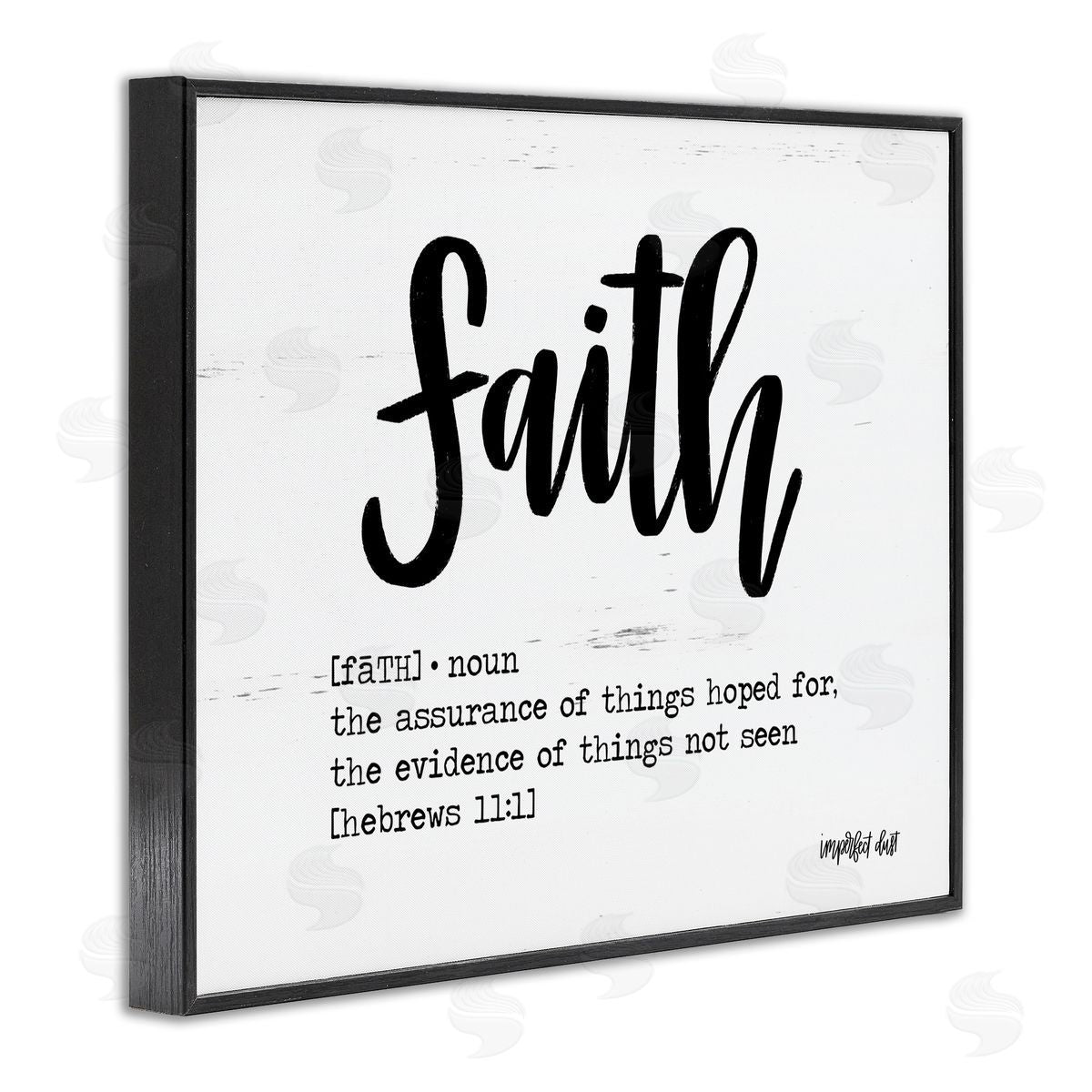 Faith Definition Religious Script Black Frame Print Wall Art, Home Decor by Imperfect Dust
