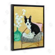 Sally B | Dog On Chair Yellow Green