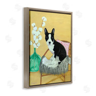 Sally B | Dog On Chair Yellow Green