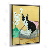 Sally B | Dog On Chair Yellow Green