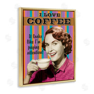 RetroRocket | I Love Coffee Funny Vintage