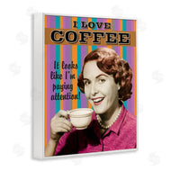 RetroRocket | I Love Coffee Funny Vintage