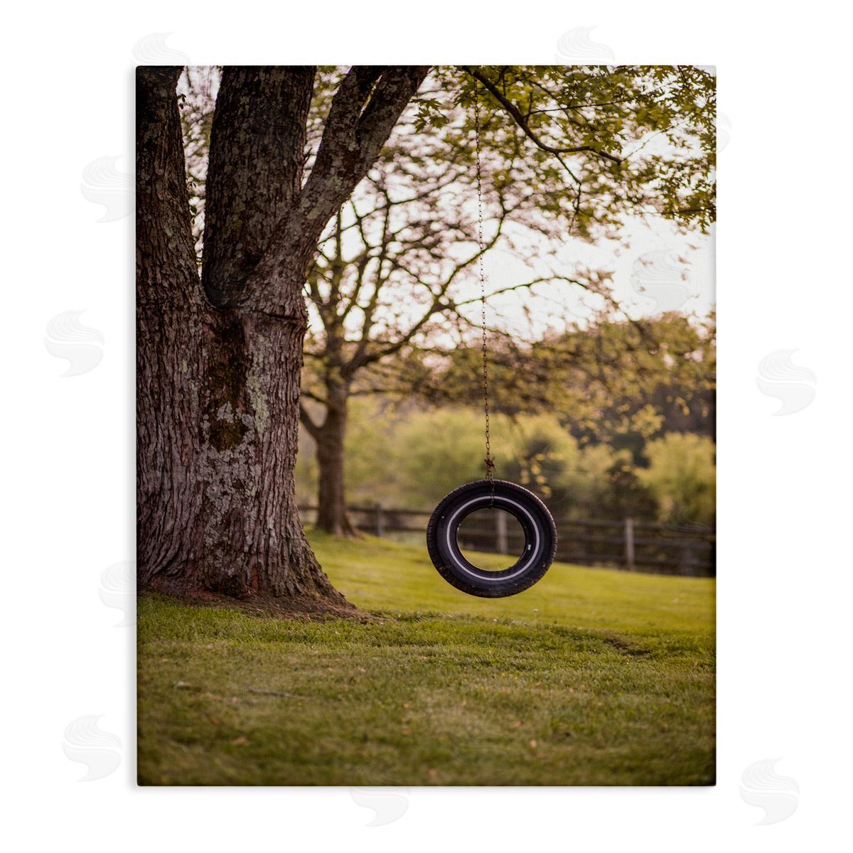 Tire Swing Country Farm Landscape Photograph Canvas Wall Art, Home Decor by Aaron Matheson