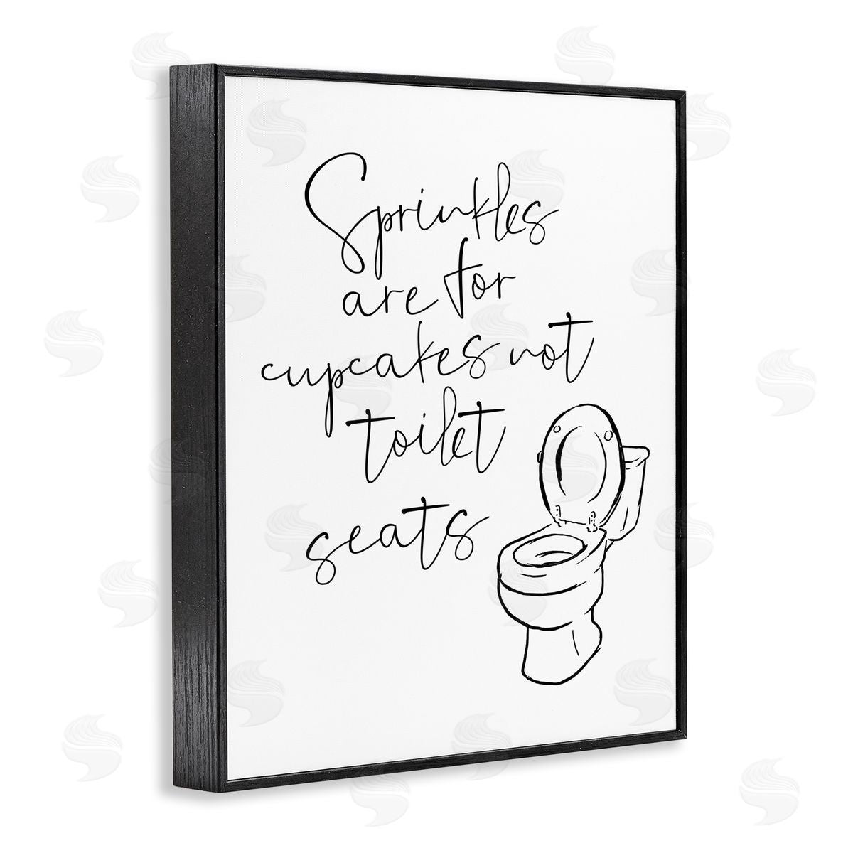 Sprinkles Funny Ink Drawing Black Frame Print Wall Art, Home Decor by Milli Villa