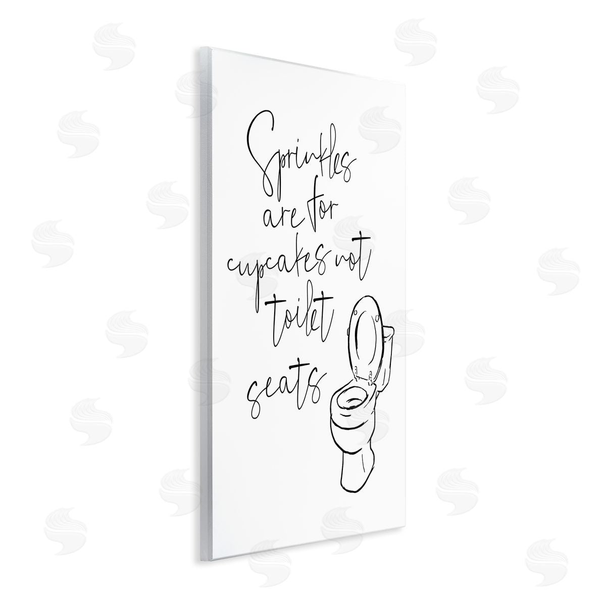 Sprinkles Funny Ink Drawing Wood Plaque Wall Art, Home Decor by Milli Villa