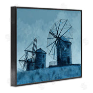 Karen Dreyfus | Windmill Farm Blue Landscape