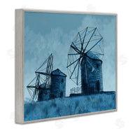 Karen Dreyfus | Windmill Farm Blue Landscape
