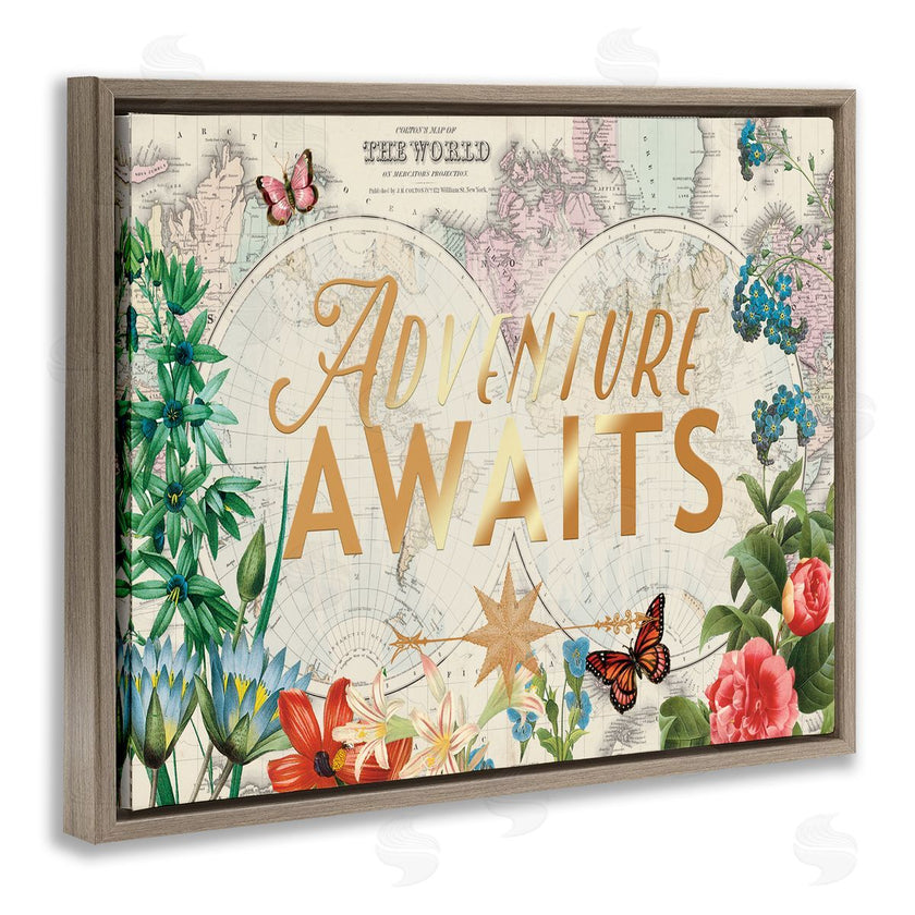 Ophelia and Company | Adventure Awaits Floral Map