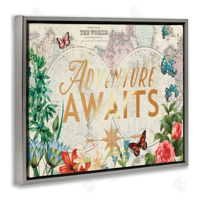 Ophelia and Company | Adventure Awaits Floral Map
