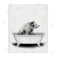 Rachel Nieman | Bear In Tub Rustic Bathroom