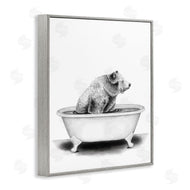 Rachel Nieman | Bear In Tub Rustic Bathroom