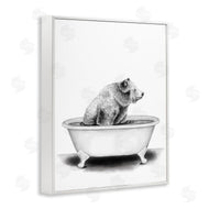 Rachel Nieman | Bear In Tub Rustic Bathroom