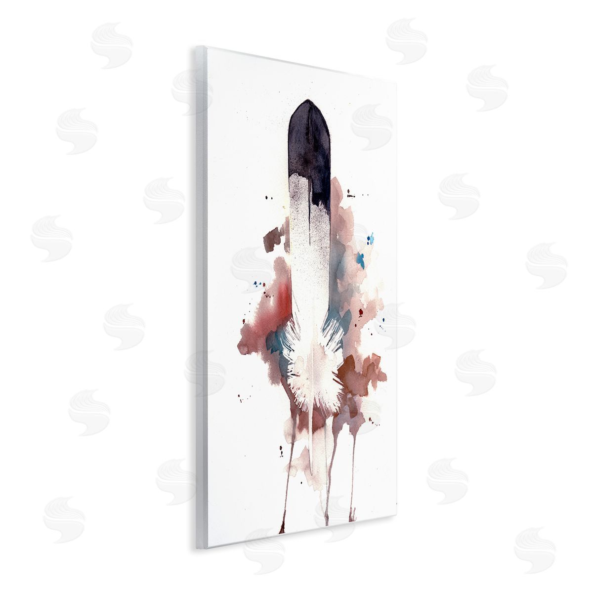 Bird Feather Abstract Wood Plaque Wall Art, Home Decor by Sean Parnell