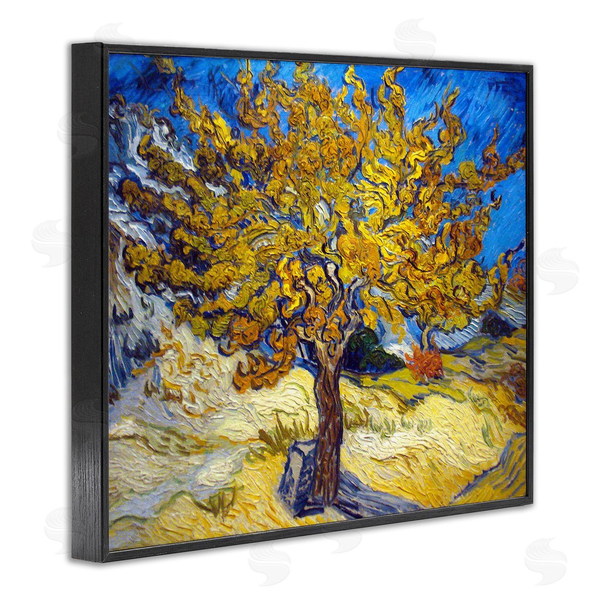 The Mulberry Tree Classical Painting Black Frame Print Wall Art, Home Decor by Vincent Van Gogh