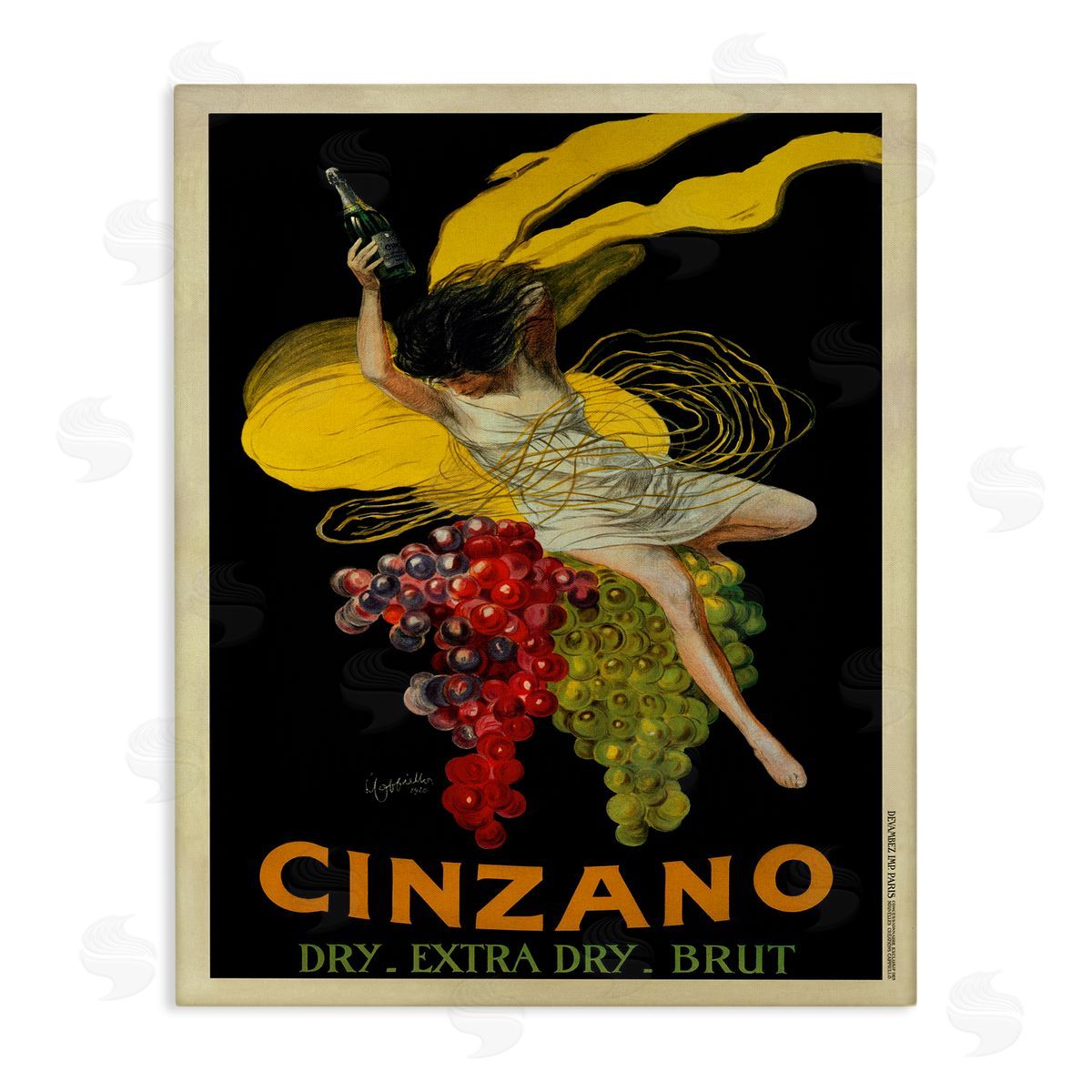 Cinzano Vintage Poster Wine Canvas Wall Art, Home Decor by Marcello Dudovich