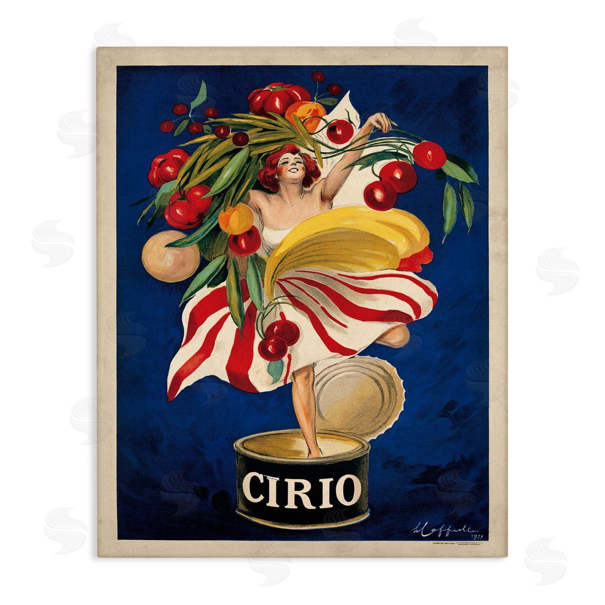 Cirio Vintage Poster Food Canvas Wall Art, Home Decor by Marcello Dudovich