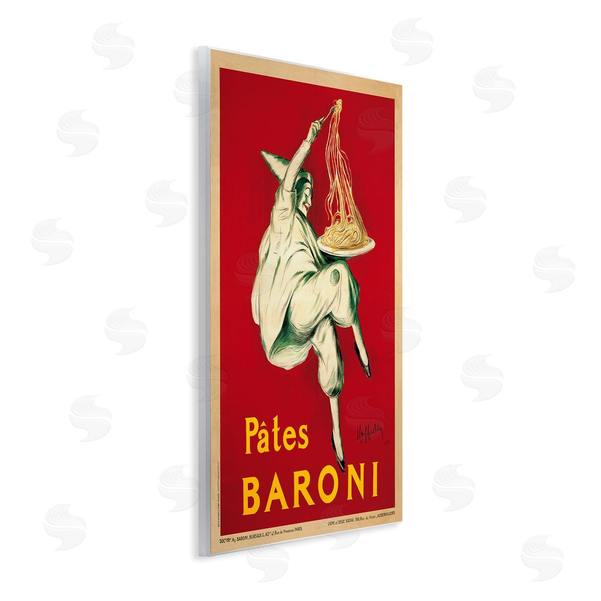 Pates Baroni Vintage Food Poster Wood Plaque Wall Art, Home Decor by Marcello Dudovich