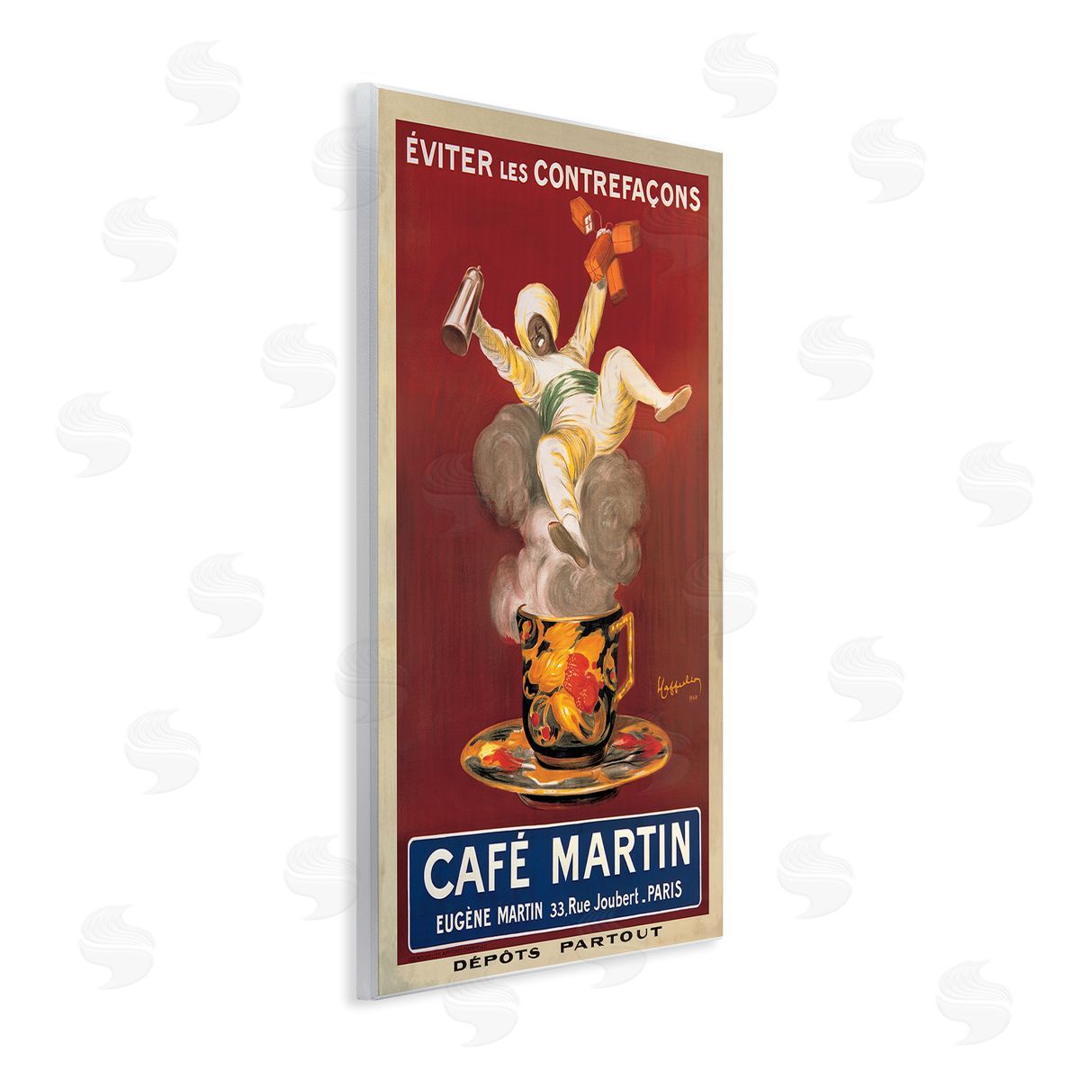 Cafe Martin Vintage Poster Wood Plaque Wall Art, Home Decor by Marcello Dudovich