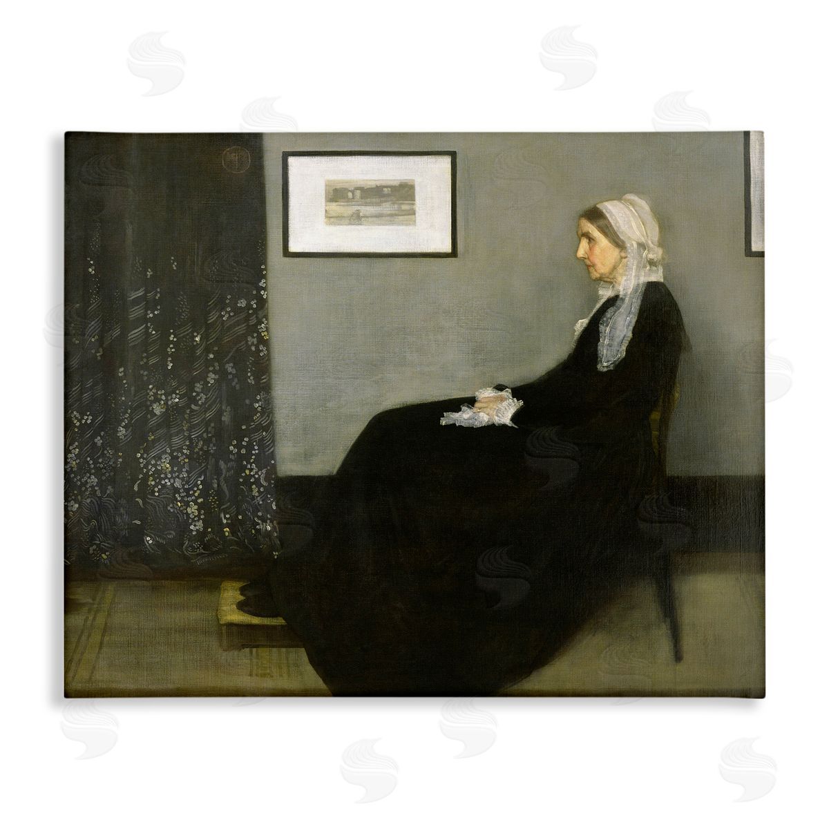 Whistler's Mother 1871 Classical Painting Canvas Wall Art, Home Decor by James Abbott McNeill Whistler