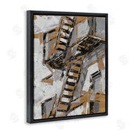 Ethan Harper | Abstract Fire Escape City Painting