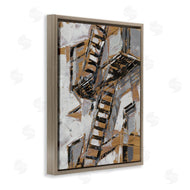Ethan Harper | Abstract Fire Escape City Painting