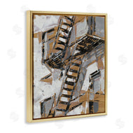 Ethan Harper | Abstract Fire Escape City Painting