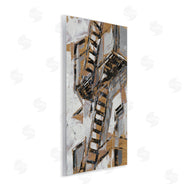 Ethan Harper | Abstract Fire Escape City Painting