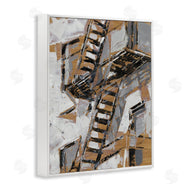 Ethan Harper | Abstract Fire Escape City Painting