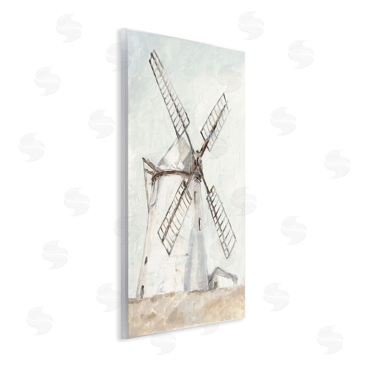 Farm Windmill Landscape Wood Plaque Wall Art, Home Decor by Ethan Harper