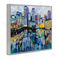 Jeanette Vertentes | Boston Harbor Cityscape Painting