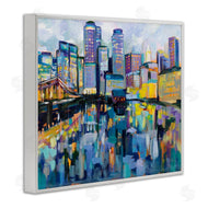 Jeanette Vertentes | Boston Harbor Cityscape Painting