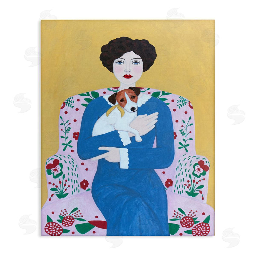 Sally B | Woman & Dog On Armchair
