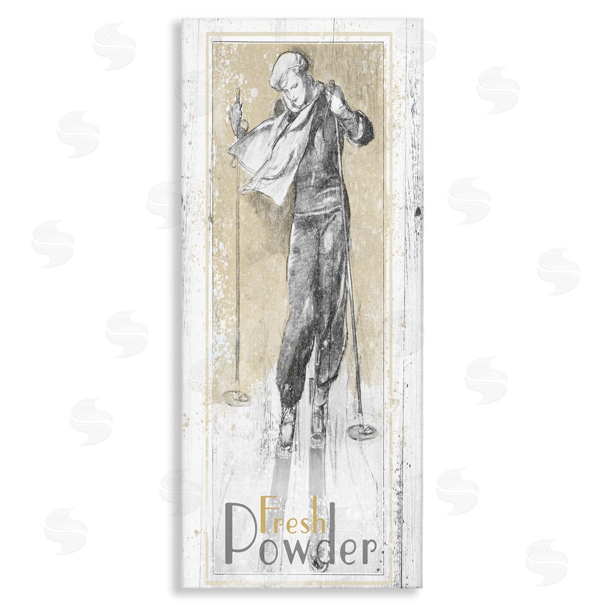 Fresh Powder Vintage Skiing Canvas Wall Art, Home Decor by The Saturday Evening Post
