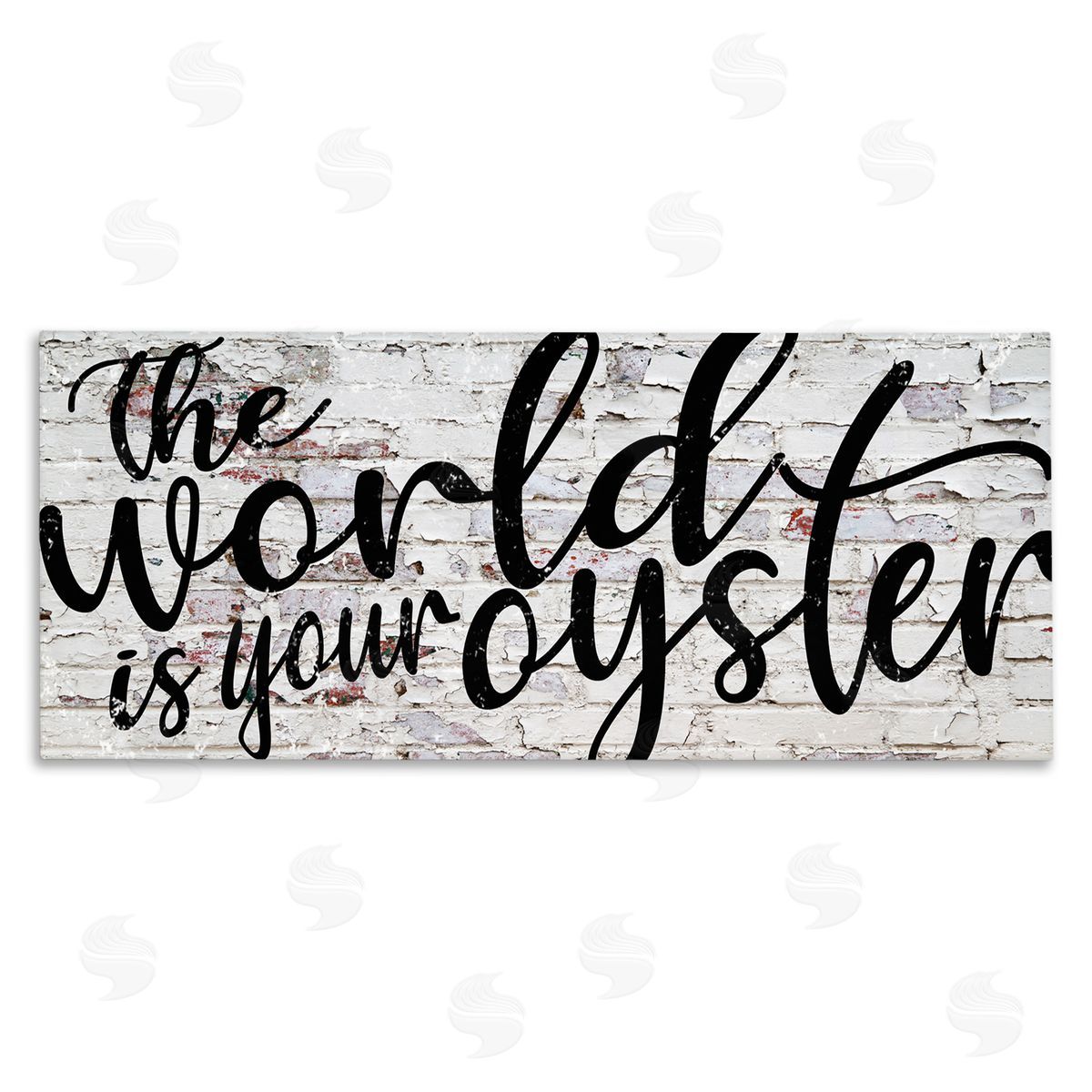 World Is Your Oyster on Brick Canvas Wall Art, Home Decor by Fearfully Made Creations