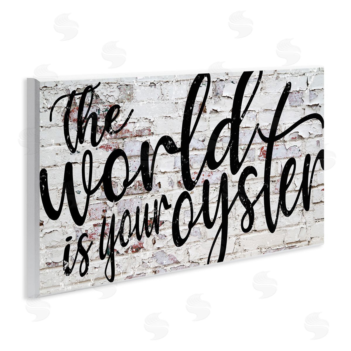 World Is Your Oyster on Brick Wood Plaque Wall Art, Home Decor by Fearfully Made Creations