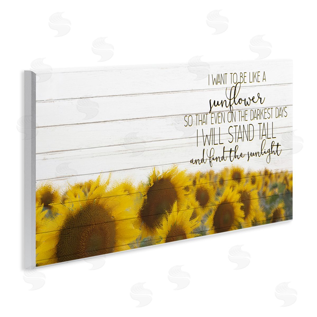 Like A Sunflower Inspiring Word Design Wood Plaque Wall Art, Home Decor by Kim Allen