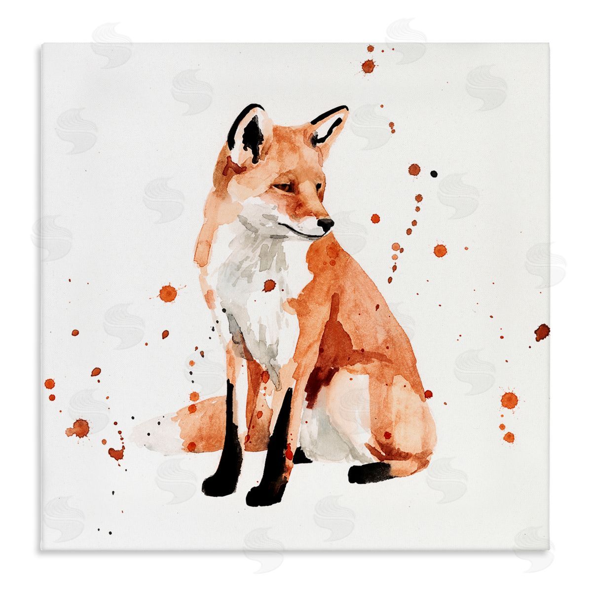 Resting Fox Canvas Wall Art, Home Decor by Victoria Borges