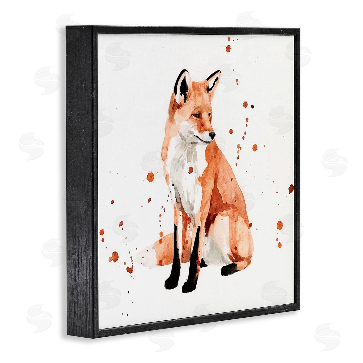 Resting Fox Black Frame Print Wall Art, Home Decor by Victoria Borges