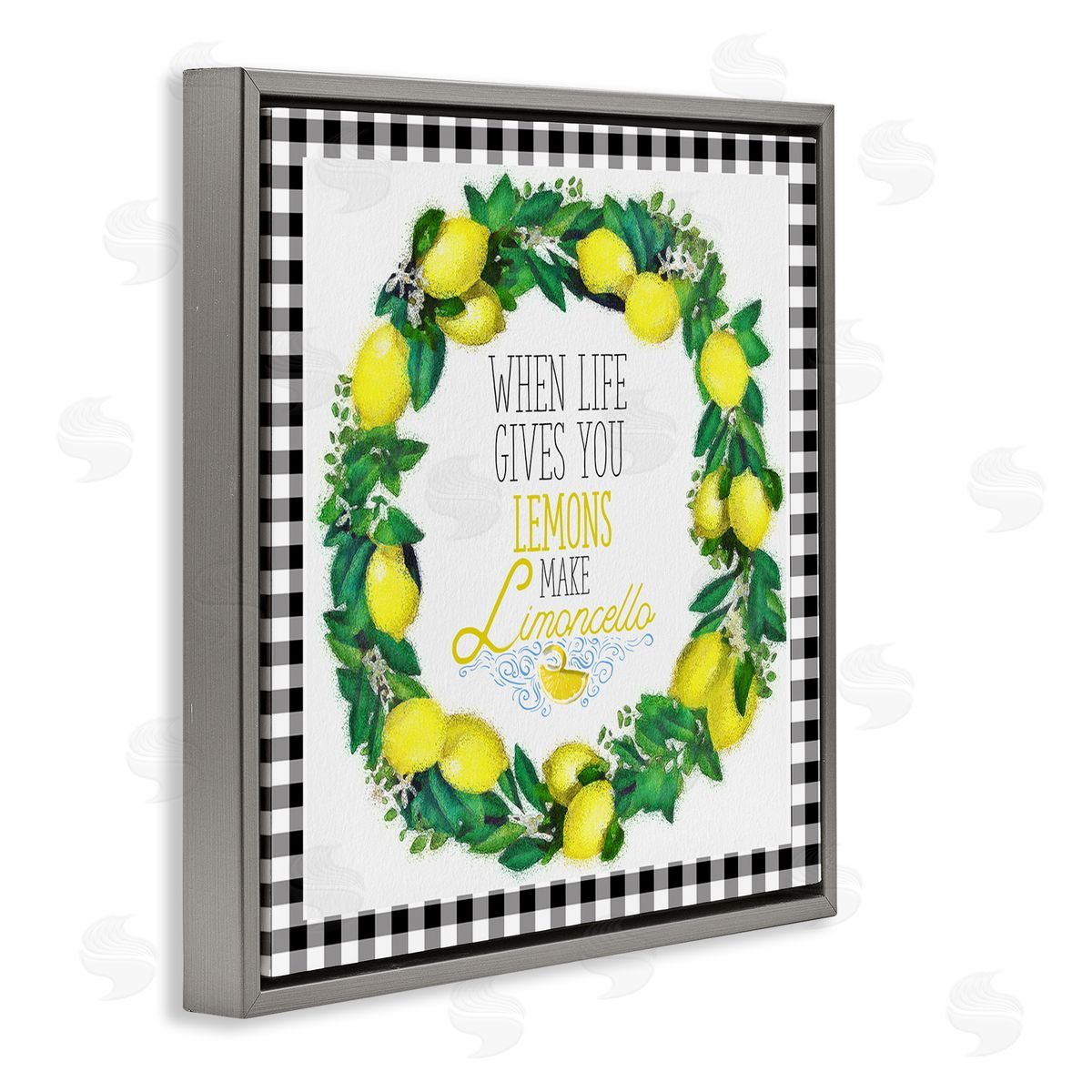Make Limoncello Kitchen Humor Grey Floating Frame Canvas Wall Art, Home Decor by The Saturday Evening Post