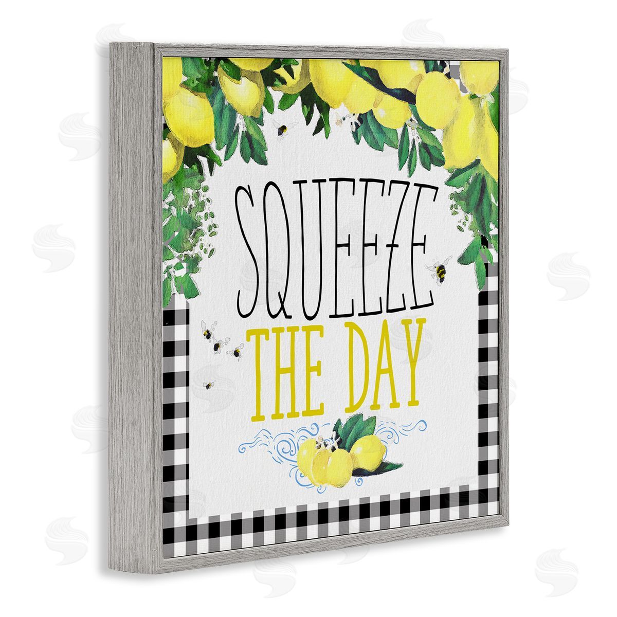 Squeeze The Day Kitchen Grey Frame Print Wall Art, Home Decor by The Saturday Evening Post