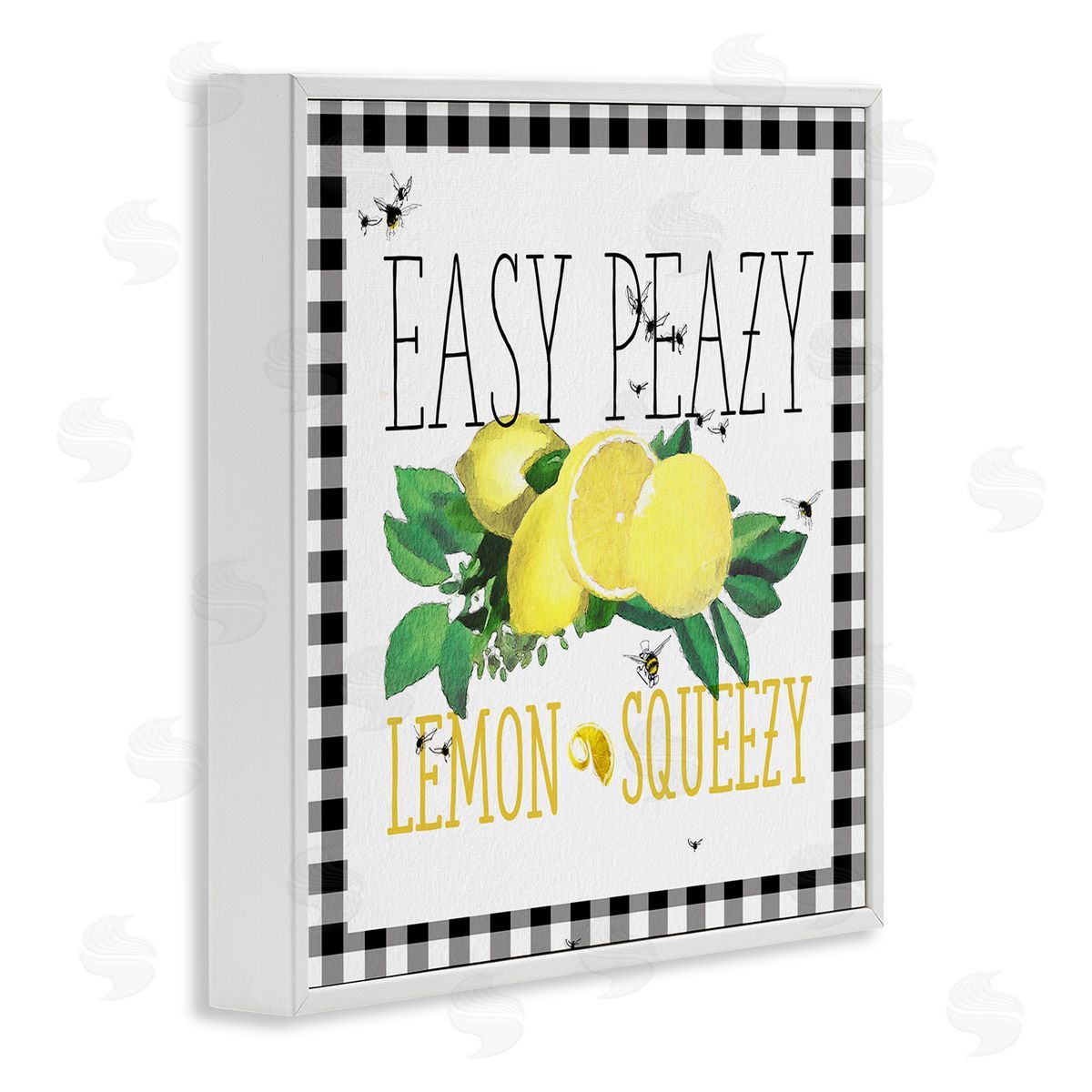 Easy Peazy Lemon Squeezy White Frame Print Wall Art, Home Decor by The Saturday Evening Post