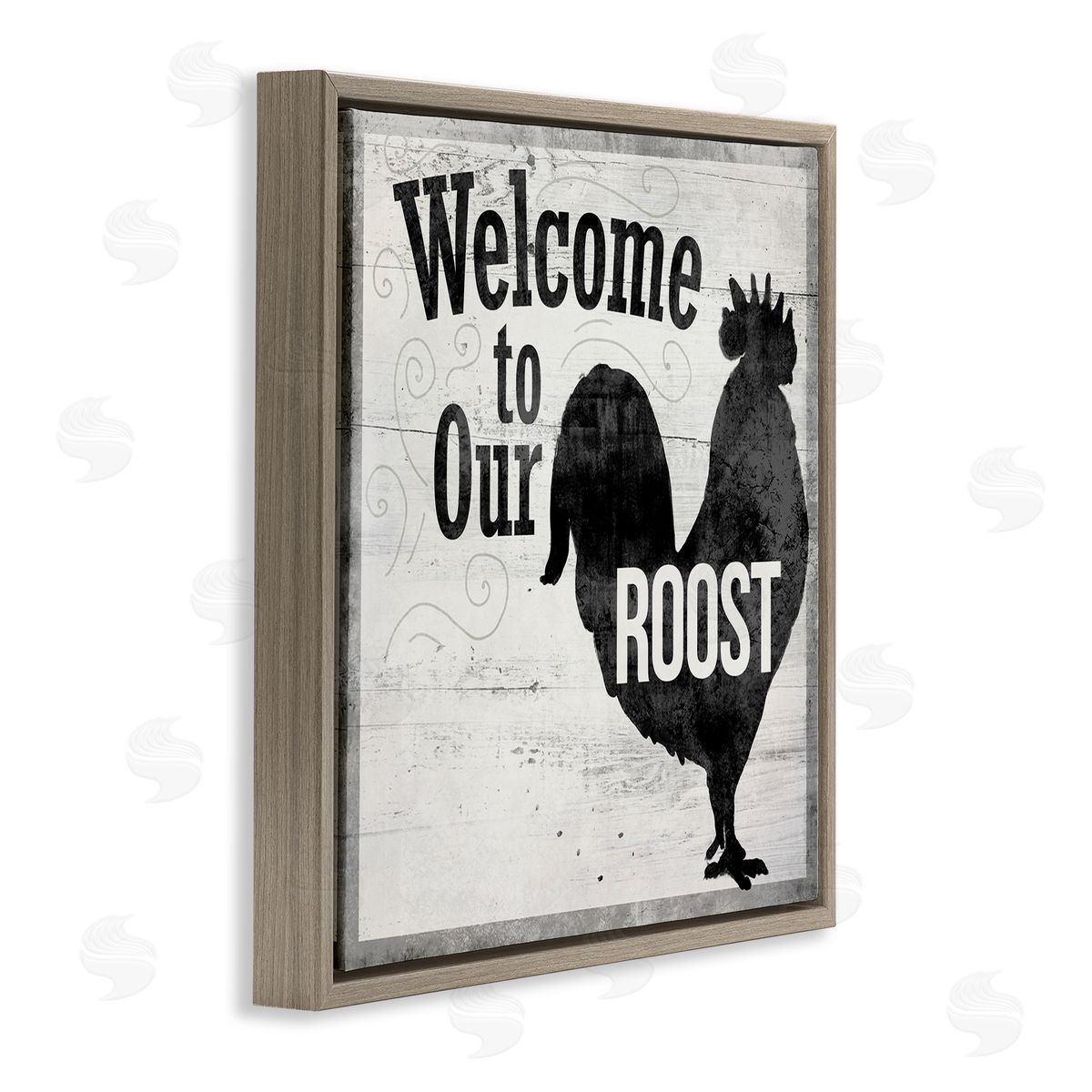 Welcome To The Roost Brown Floating Frame Canvas Wall Art, Home Decor by The Saturday Evening Post
