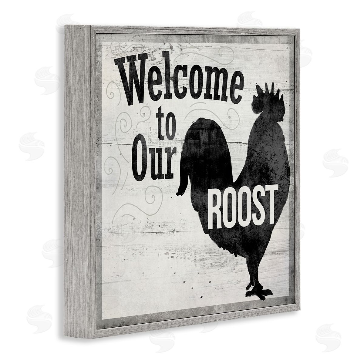 Welcome To The Roost Grey Frame Print Wall Art, Home Decor by The Saturday Evening Post