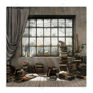 Cynthia Decker | Cozy Bookstack Cat in Study