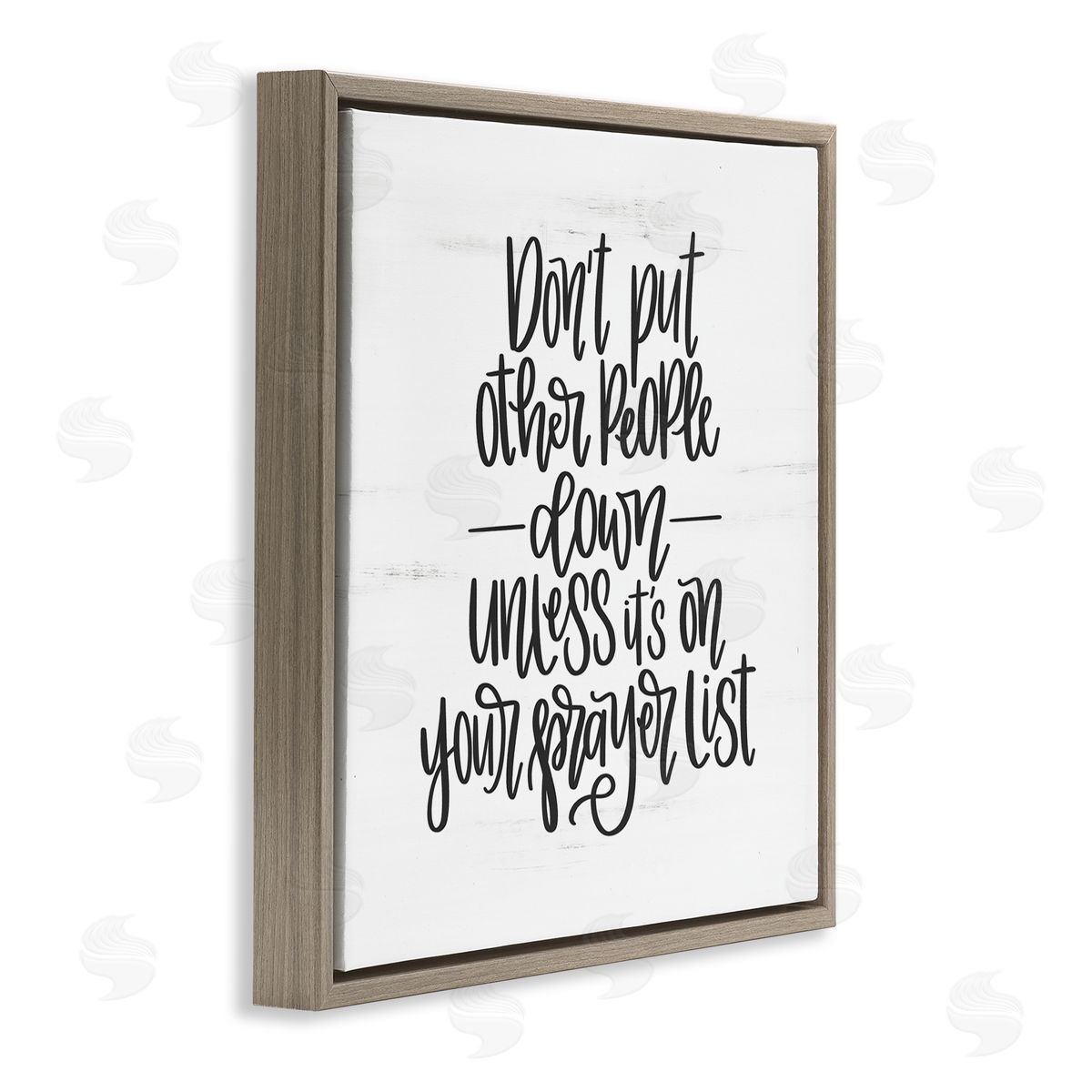 Don't Put Others Down Inspirational Brown Floating Frame Canvas Wall Art, Home Decor by Imperfect Dust