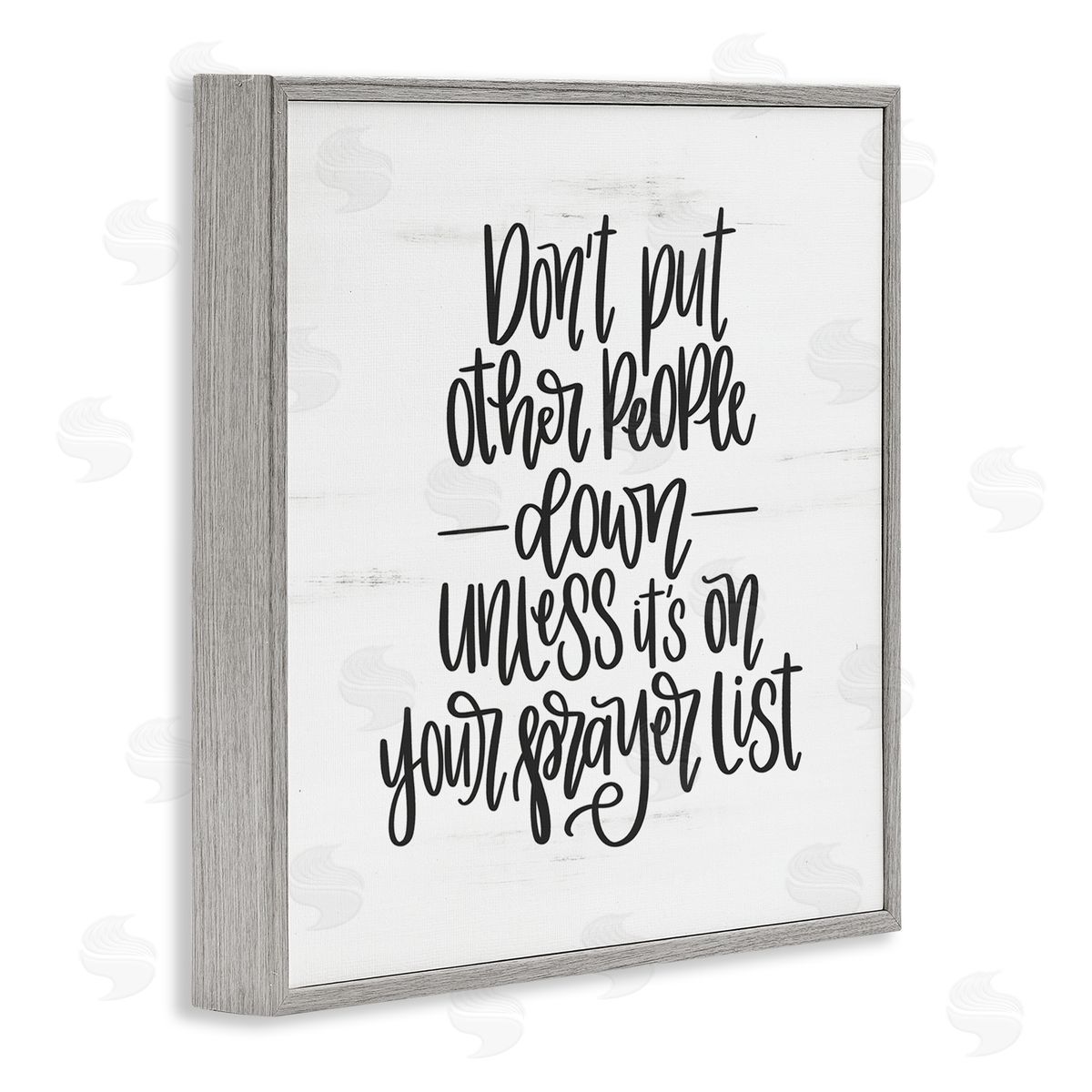 Don't Put Others Down Inspirational Grey Frame Print Wall Art, Home Decor by Imperfect Dust