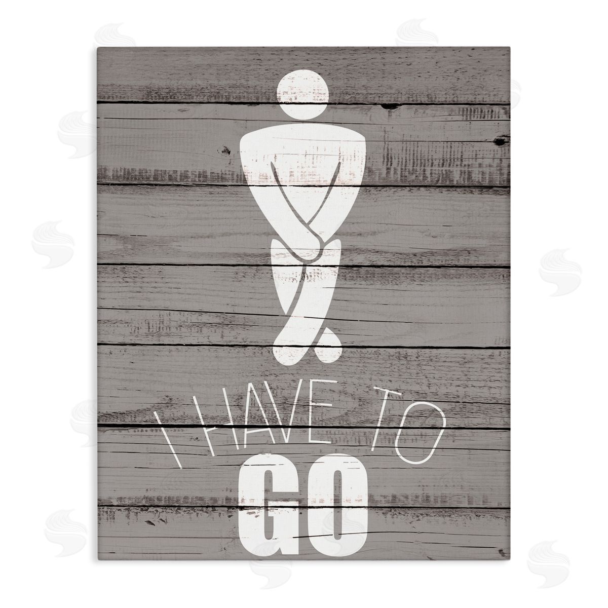 Men's Room Have To Go Canvas Wall Art, Home Decor by Kim Allen