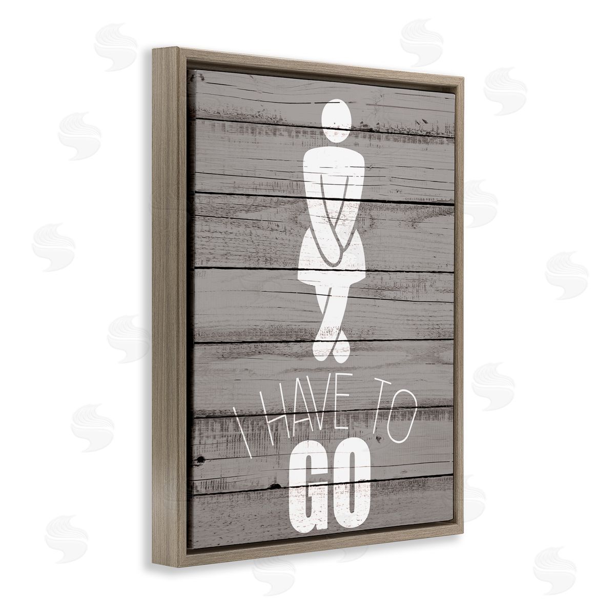 Women's Room Have To Go Brown Floating Frame Canvas Wall Art, Home Decor by Kim Allen